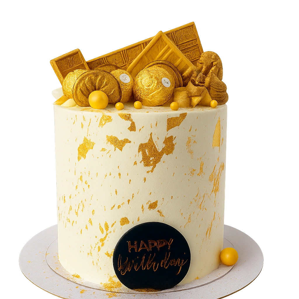 Golden Treasure Birthday Cake