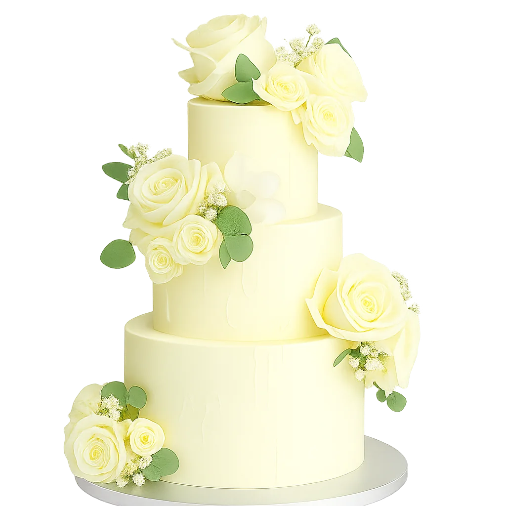 Ivory Rose Cake