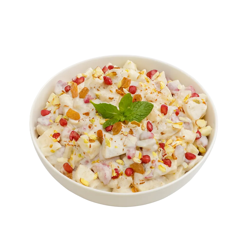 Creem Chaat Dubai with mixed fresh fruits and chaat masala – Al Tahzeeb